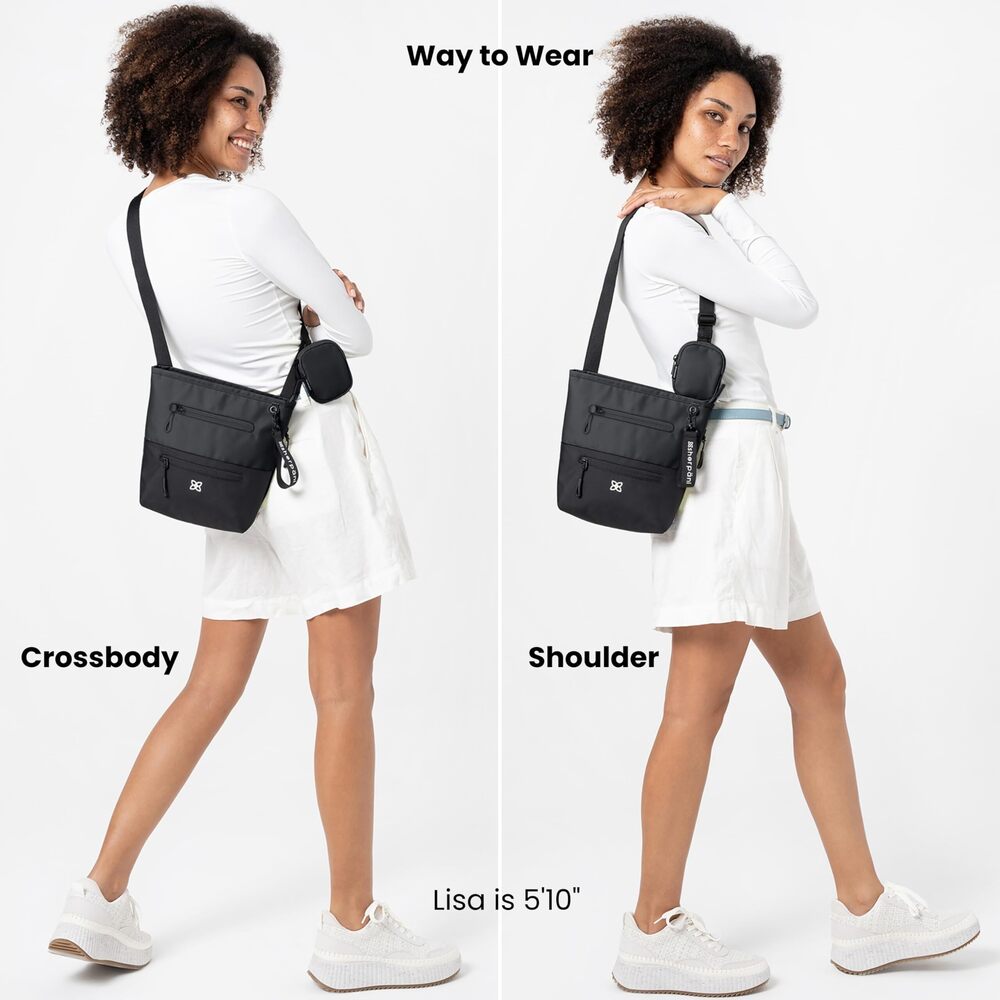 8661 Sadie, Nylon Crossbody Bag, Lightweight Shoulder Bag, Travel Cross - Picture 2 of 8